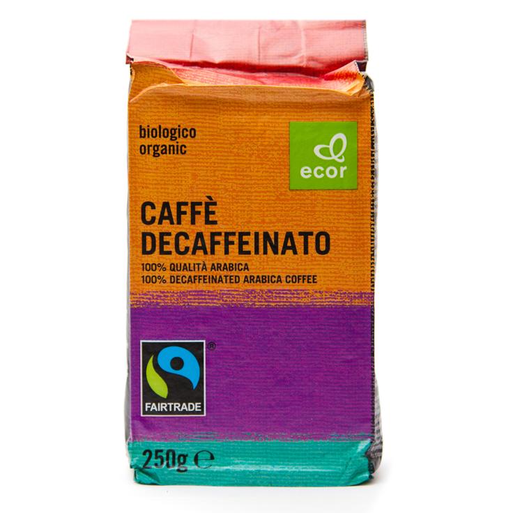 Кофе молотый органический 100% арабика без кофеина Ecor 250 г