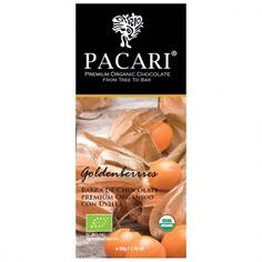 Живой сыроедный темный шоколад Pacari с физалисом 60% какао, 50 г