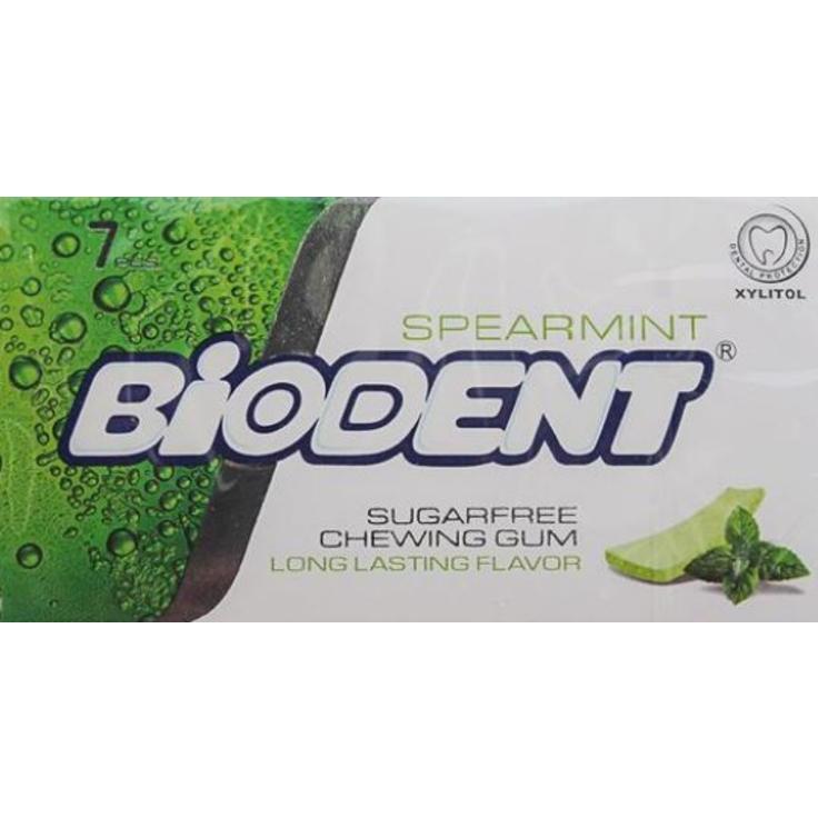Жевательная резинка без сахара со вкусом мяты Biodent, 7 пластинок