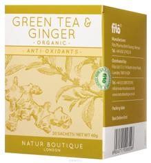 NATUR BOUTIQUE органический зеленый чай с имбирем 20 пакетиков