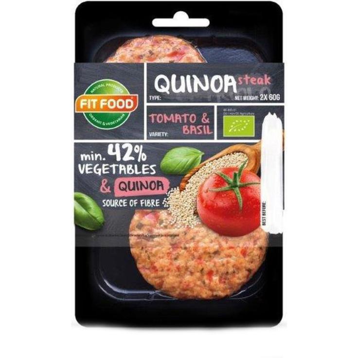 Стейк вегетарианский из киноа с томатом и базиликом TOMATO & BASIL FIT FOOD, LINCK, 2x75 г