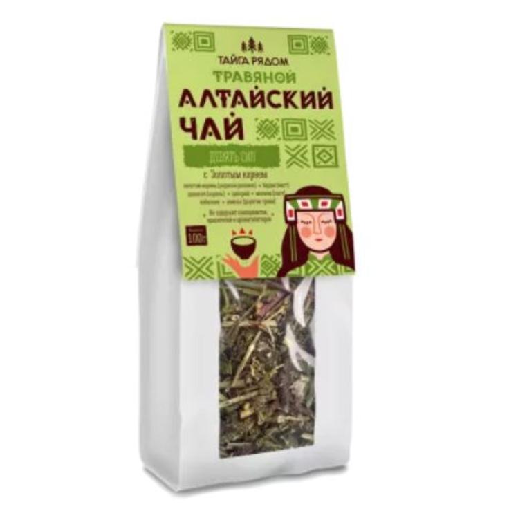 Алтайский чай "Девять сил" с золотым корнем "Тайга рядом" 100 г