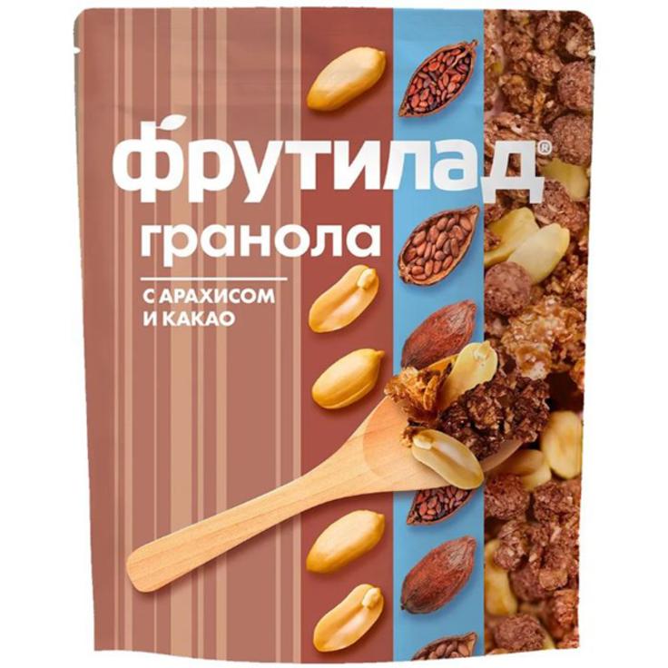 Гранола "Фруктовая Энергия" злаковая с арахисом и какао 270 г
