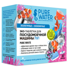 МиКо эко-таблетки для посудомоечной машины 7-в-1 PURE WHITE "Pure Water" 30 штук