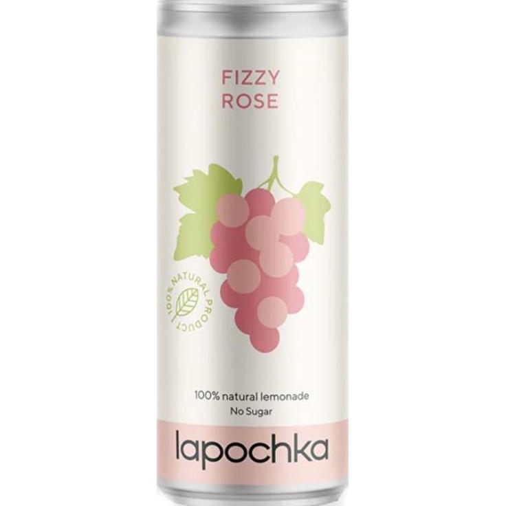 Натуральный газированный напиток без сахара Fizzy Rose LAPOCHKA 330 мл