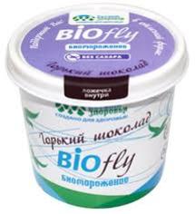 Биомороженое BIOfly горький шоколад "Десант здоровья" молочное какао без сахара 3% в стаканчике 45 г