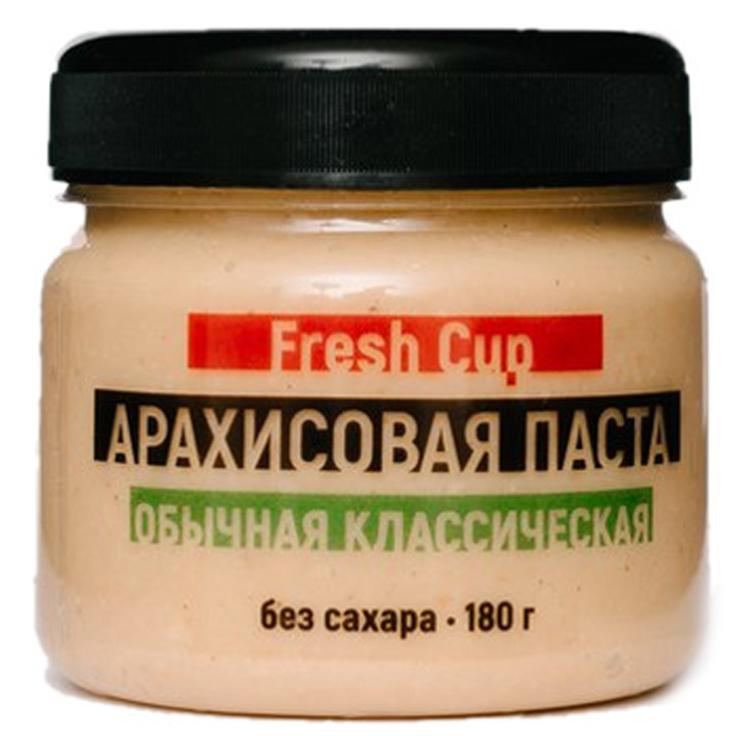 Арахисовая паста "Обычная классическая" со стевией и морской солью FRESH CUP 180 г