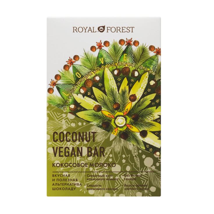 Шоколад ROYAL FOREST COCONUT VEGAN BAR с кокосовым молоком 50 г