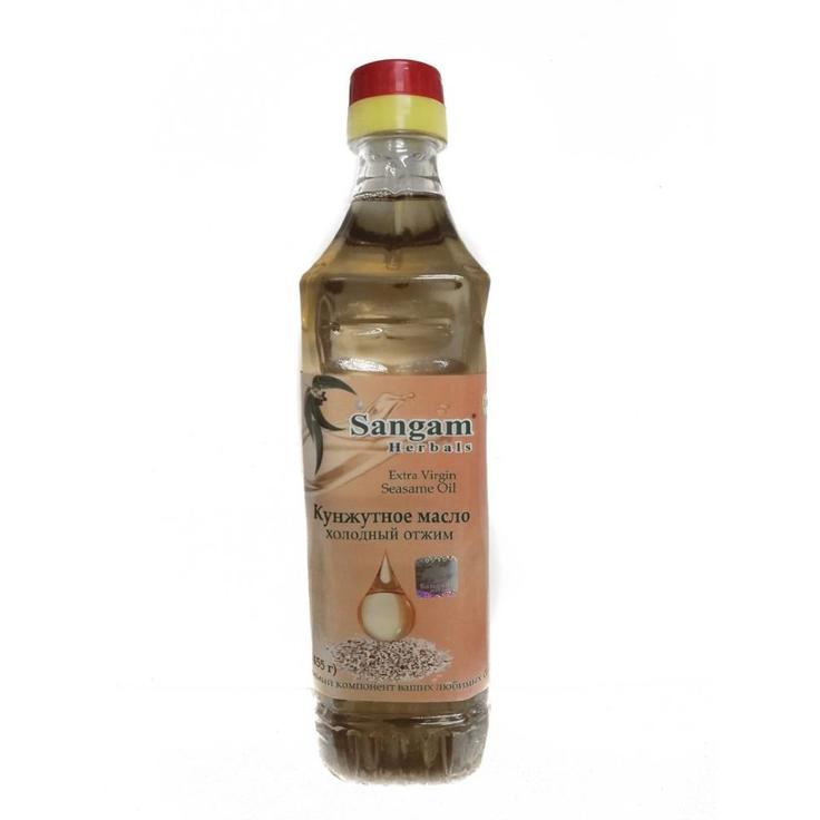 Кунжутное масло холодного отжима нерафинированное Sangam Herbals, 500 мл