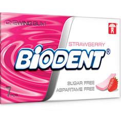 Жевательная резинка без сахара со вкусом клубники Biodent, 7 пластинок