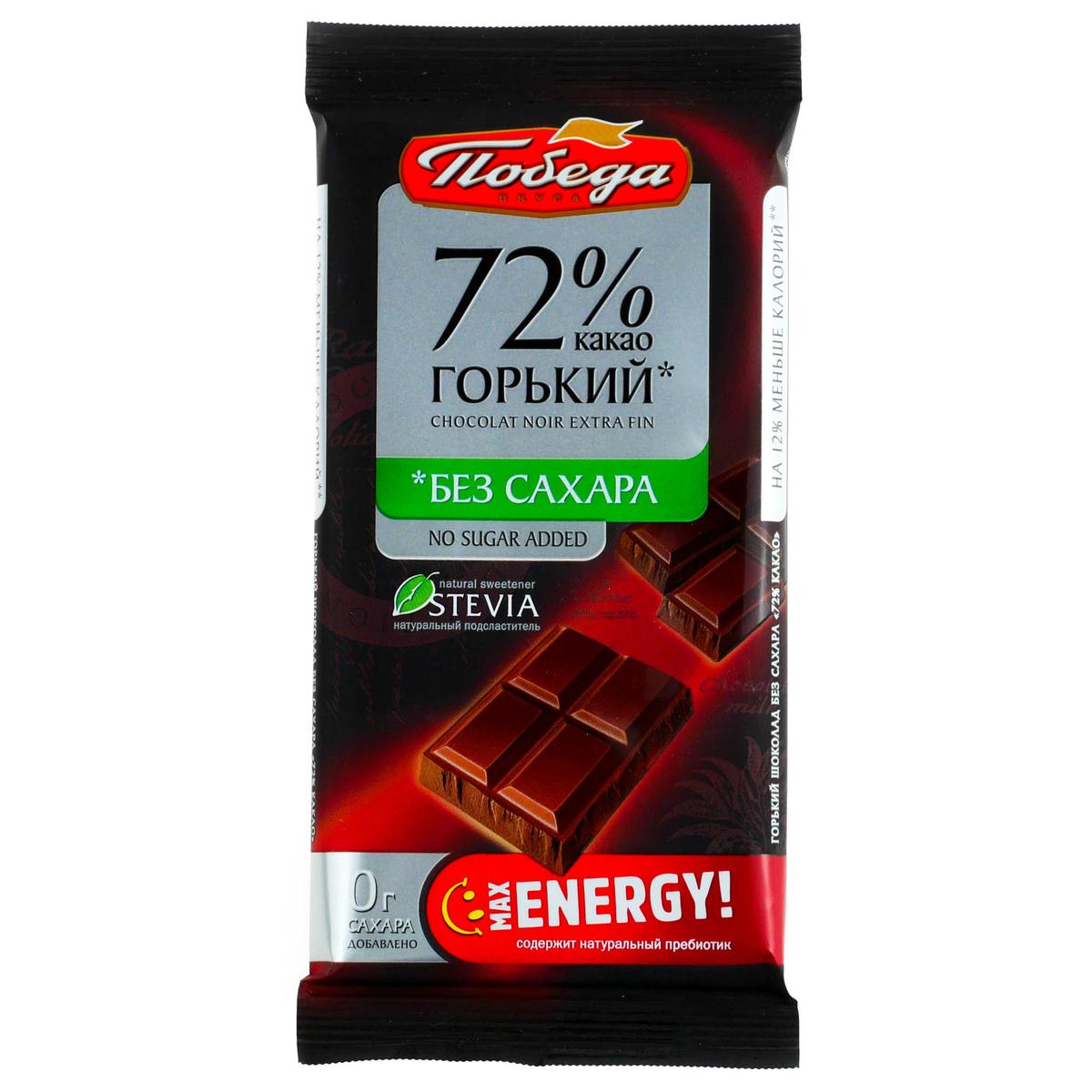 Шоколад победа вкуса молочный без сахара 36% какао