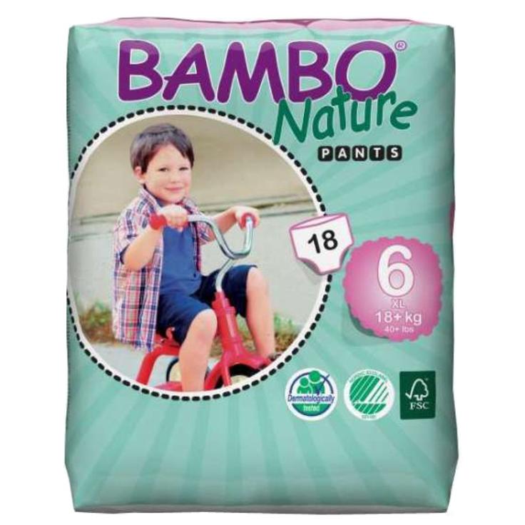 Подгузники-трусики детские органические XL Plus 18+ кг BAMBO Nature, 18 штук