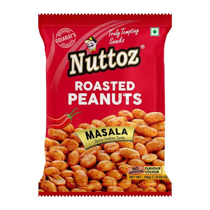 Арахис масала обжареный в специях - Peanuts Masala NUTTOZ, 140 г