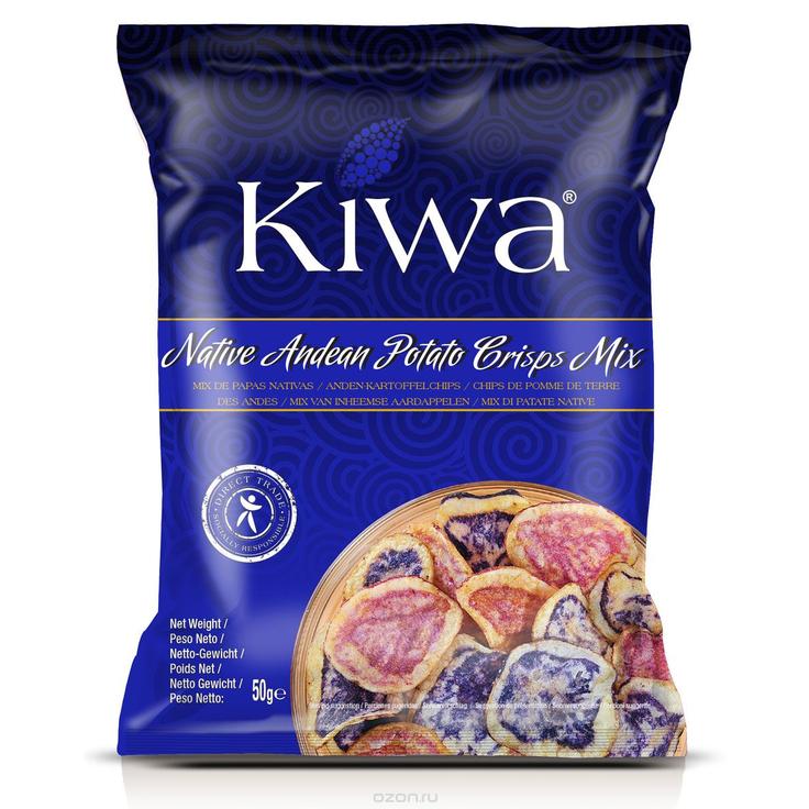 Овощные чипсы - ассорти картофельных чипсов KIWA 50 г