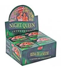 Благовония HEM безосновные Night Queen - Ночная Королева, 10 конусов