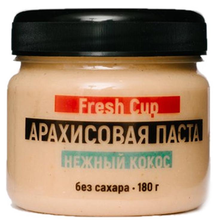 Арахисовая паста "Нежный кокос" с кокосом, стевией и морской солью FRESH CUP 180 г