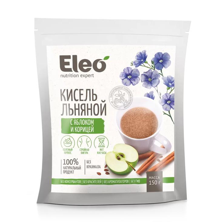 Кисель льняной с яблоком и корицей ELEO 150 г