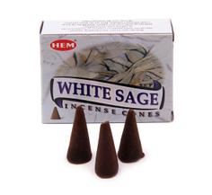 Благовония HEM безосновные White Sage - Белый шалфей, 10 конусов