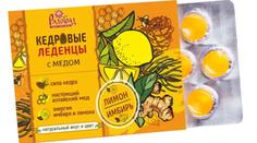 Леденцы кедровые с медом "Лимон и имбирь" "Радоград" 6 штук