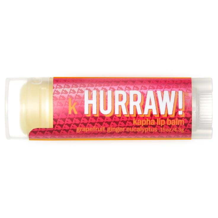 Органический бальзам для губ Hurraw! Капха грейпфрут-имбирь-эвкалипт 4.3 г