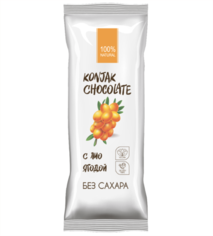Шоколад низкоуглеводный без сахара с облепихой KONJAK CHOCOLATE, 30 г