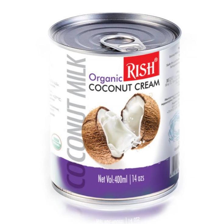 Органические кокосовые сливки Rish (жирность 20%-22%), 400 мл