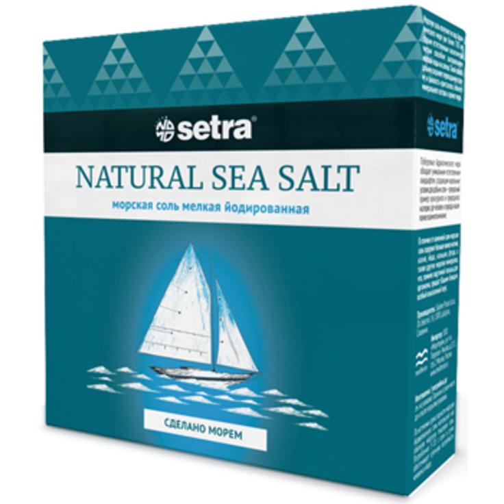 Натуральная адриатическая морская соль мелкая SETRA, 500 г