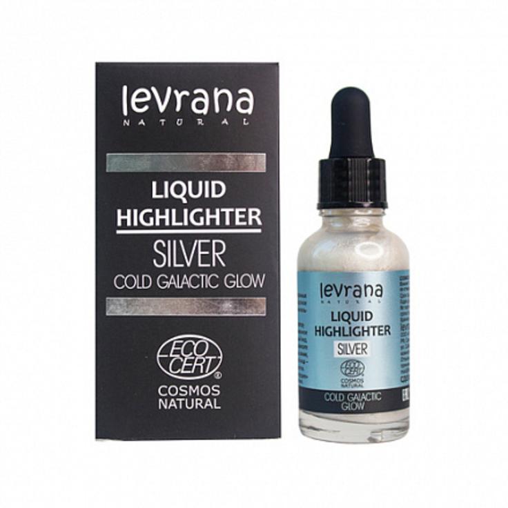 Жидкий хайлайтер COLD GALACTIC GLOW (серебро) LEVRANA 30 мл