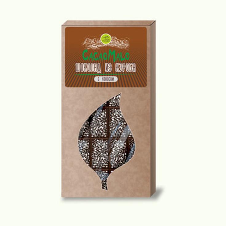 Шоколад из необжаренного кэроба с кокосом CacaoMalo 85 г