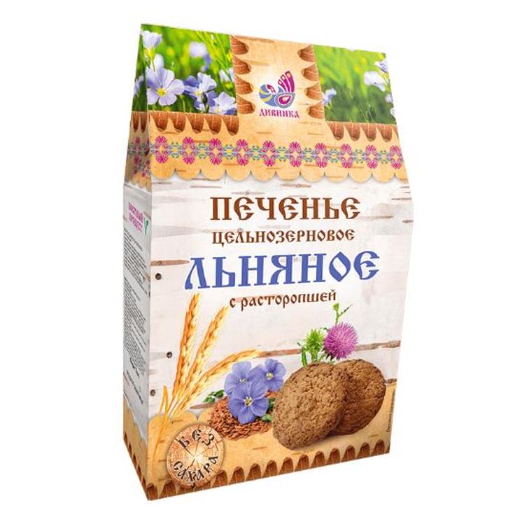Печенье "Льняное" с расторопшей на топинамбуре ДИВИНКА 300 г