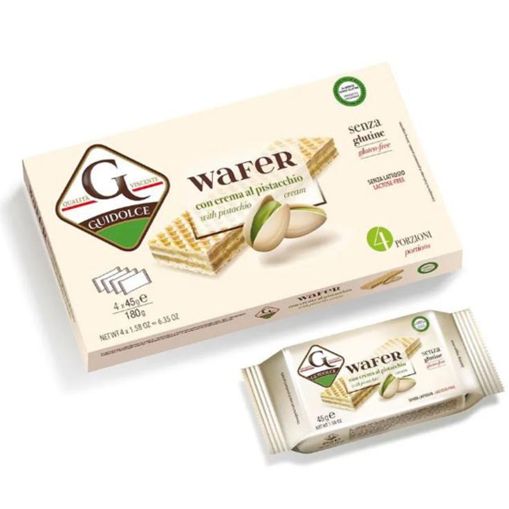 Вафли безглютеновые с фисташковым кремом Guidolce 4 штуки по 45 г