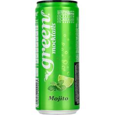 Натуральный газированный напиток без сахара MOJITO - мохито GREEN COLA 330 мл