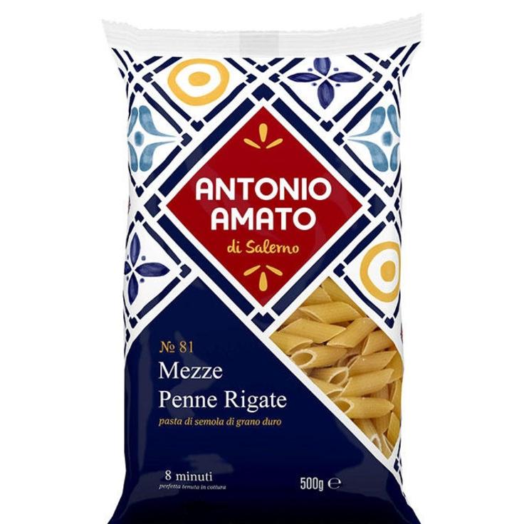 Antonio Amato пенне ригате медзе N81 из твердых сортов пшеницы 13% белка 500 г