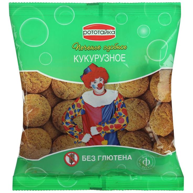 Печенье безглютеновое сдобное кукурузное на фруктозе РОТОТАЙКА 200 г
