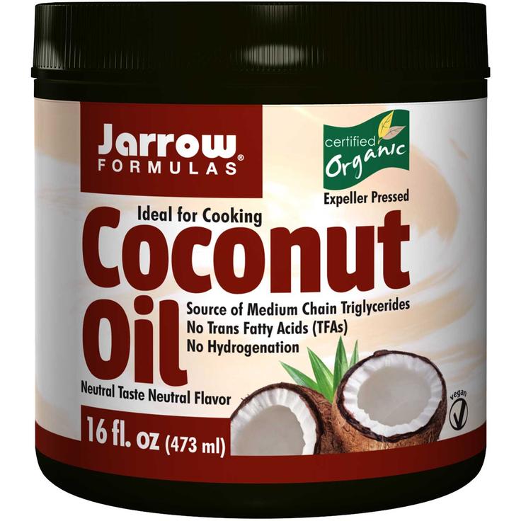 Кокосовое масло холодного отжима органическое Jarrow Formulas, 454 г