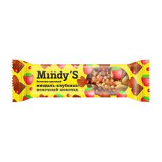 Батончик натуральный ореховый "Миндаль - клубника - молочный шоколад" Mindy's 35 г