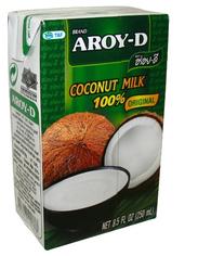 AROY-D кокосовое молоко в пакете 60% (жирность 17-19%), 250 мл