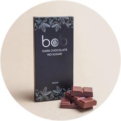 Темный веганский сыроедный низкоуглеводный шоколад с фундуком без сахара 65% bob, 50 г