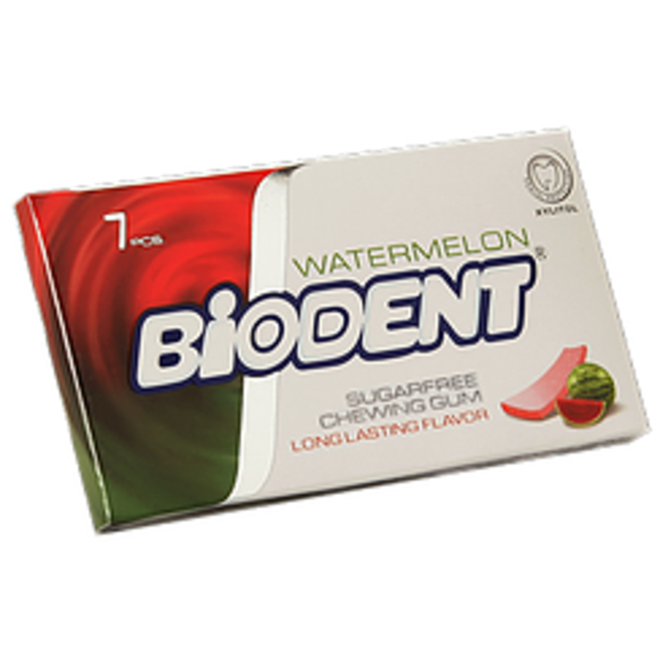 Жевательная резинка без сахара со вкусом арбуза Biodent, 7 пластинок