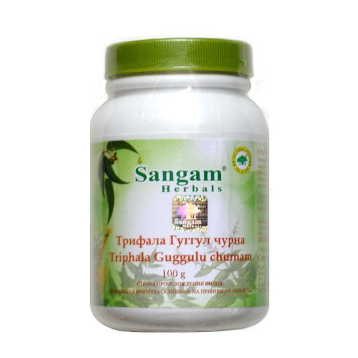 Трифала Гуггул чурна порошок Sangam Herbals 100 г