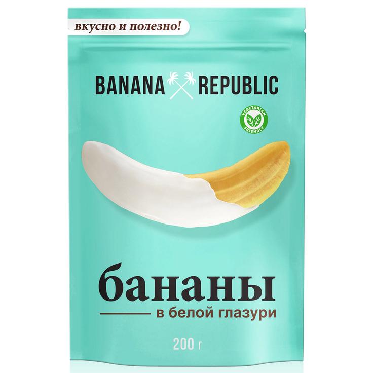 Бананы сушеные в белой глазури BANANA REPUBLIC 200 г