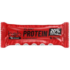 Протеиновый 20% батончик веганский "Ягодный микс" bob 40 г