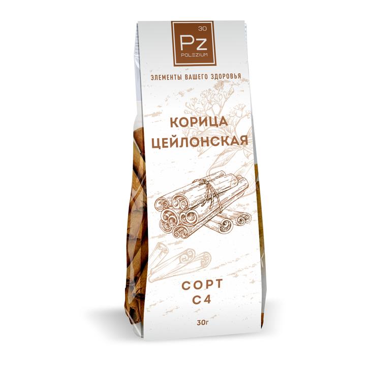 Корица цейлонская в палочках сорта С4 POLEZIUM 30 г