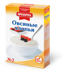 ЯРМАРКА Хлопья овсяные N2, 350 г