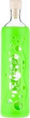 FLASKA бутылка из стекла с нанокристаллическим кремнием в чехле из силикона - зеленый плющ 500 мл