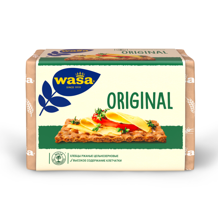 Хлебцы хрустящие ржаные традиционные из Швеции Wasa 275 г