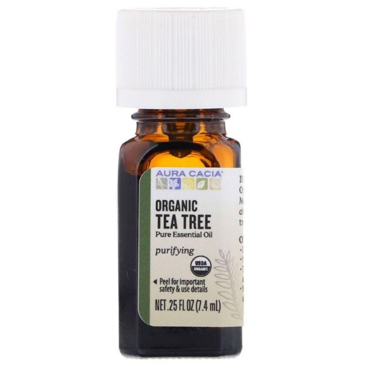 Чайное дерево, 100% эфирное масло органическое Aura Cacia, 7.4 мл