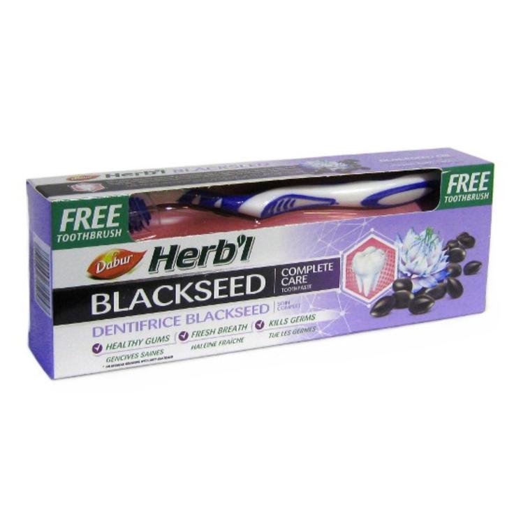 Dabur Herb'l Black Seed аюрведическая зубная паста в комплекте с зубной щеткой 150 г