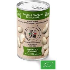 Фасоль гигантская белая испанская консервированная органическая Gusto Sano 400 г