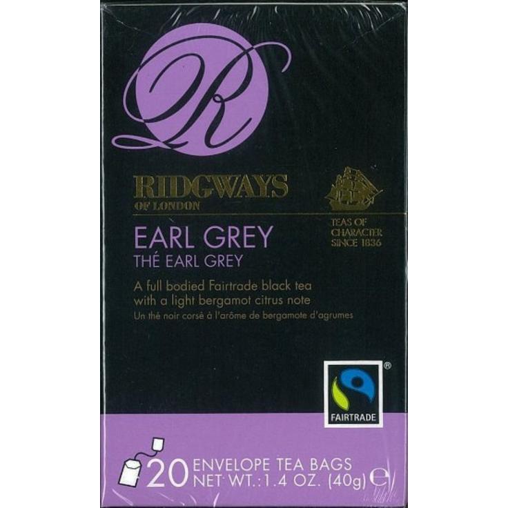RIDGWAYS OF LONDON черный чай "Эрл Грей" 20 пакетиков в конвертах 40 г